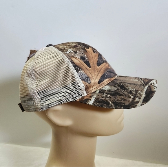 Realtree Edge Whitetails Unlimited Camo White Mesh Trucker Hat Cap NWT - Picture 6 of 16